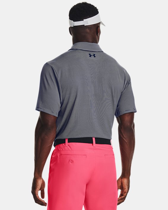 เสื้อโปโล UA Playoff 3.0 Stripe สำหรับผู้ชาย in Blue image number 1